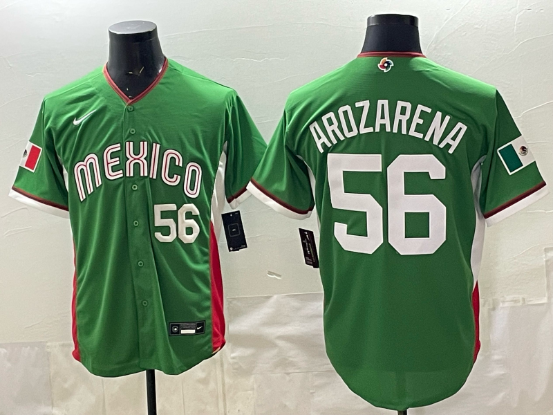 Men 2026 World Cub USA #56 Arozarena green Nike MLB Jersey 007->more jerseys->MLB Jersey